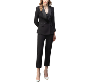 2024 dernière Offre Spéciale vert coupe ajustée dame formelle affaires vestes élégant décontracté femmes pantalons costumes - Product Image 2