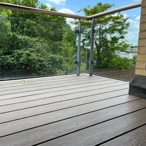 New technology fiber cement board 3D embossed composite wood look decking outdoor flooring interlocking deck