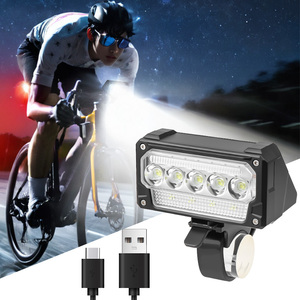 自行车公路自行车发光二极管灯防水USB充电高流明1200毫安自行车前灯MTB自行车夜间骑行灯 - Product Image 1