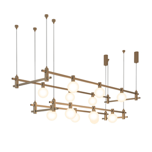 Hotel <b>LED</b> Track <b>Lighting</b> Modern Brass Remote Dimmable Intelligent Elegant Minimalist Style - Product Image 1