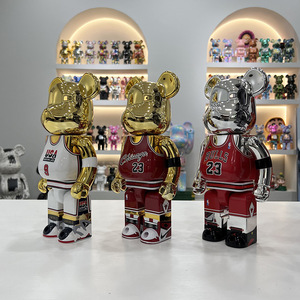 Figuras Bearbrick 400% <span class=keywords><strong>Jordans</strong></span> Bulls 23 al por Mayor, Muñeco Kwas Block para Adornos, Modelo <span class=keywords><strong>de</strong></span> Juguete Bearbricks, Regalo para Niños - Product Image 3