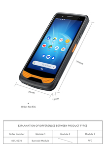 JT-R36 720*1440 3g4g Sdk 가능 충격 방지 450 Nits 장거리 5.5 인치 창고 견고한 <span class=keywords><strong>Pda</strong></span> 안드로이드 13 산업 - Product Image 6