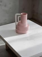 Vase en céramique émaillée Art déco nordique français, dégradé rouge-rose unique, pour la décoration de la maison, pot de fleurs décoratif de luxe pour table