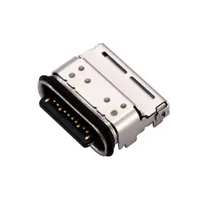 USBコネクタを充電する携帯電話用の防水メスUSBType-C24ピンSMTミニチュアソケット