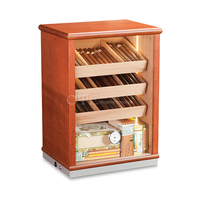 Vitrine à cigares en bois de luxe, grande capacité, présentoir, humidificateur, armoire à cigares