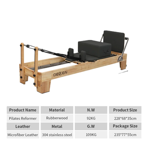 Máquina de <span class=keywords><strong>Pilates</strong></span> <span class=keywords><strong>Reformer</strong></span> de Madera de Roble Duradera de Alta Calidad OEM ODM para Uso en el Hogar y en Estudios de <span class=keywords><strong>Pilates</strong></span> - Product Image 3