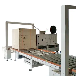 Manufacturer horizontal pallet strapping machine Steel belt strapping Machine with CE