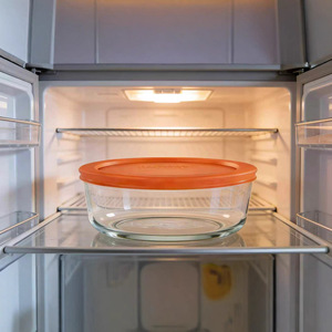 Food Container Round Glass With Clip On Lid Microwave Safe <b>Refrigerator</b> Safe For Travel And Storage - Product Image 1