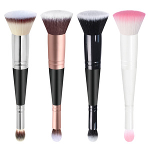 Brocha de Maquillaje de Alta Calidad, de Doble Punta, <span class=keywords><strong>para</strong></span> Base y <span class=keywords><strong>Corrector</strong></span>, Mango de Madera, Fibra Sintética, <span class=keywords><strong>para</strong></span> Principiantes - Product Image 6