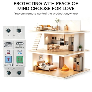 Interruttore Automatico Smart Prepagato 2P Tuya Wifi con Contatore kWh, Protezione da Sovratensione, Sovracorrente e Perdita di Corrente, Relè di Interruzione <span class=keywords><strong>L</strong></span>+<span class=keywords><strong>N</strong></span> 110V 230V - Product Image 4
