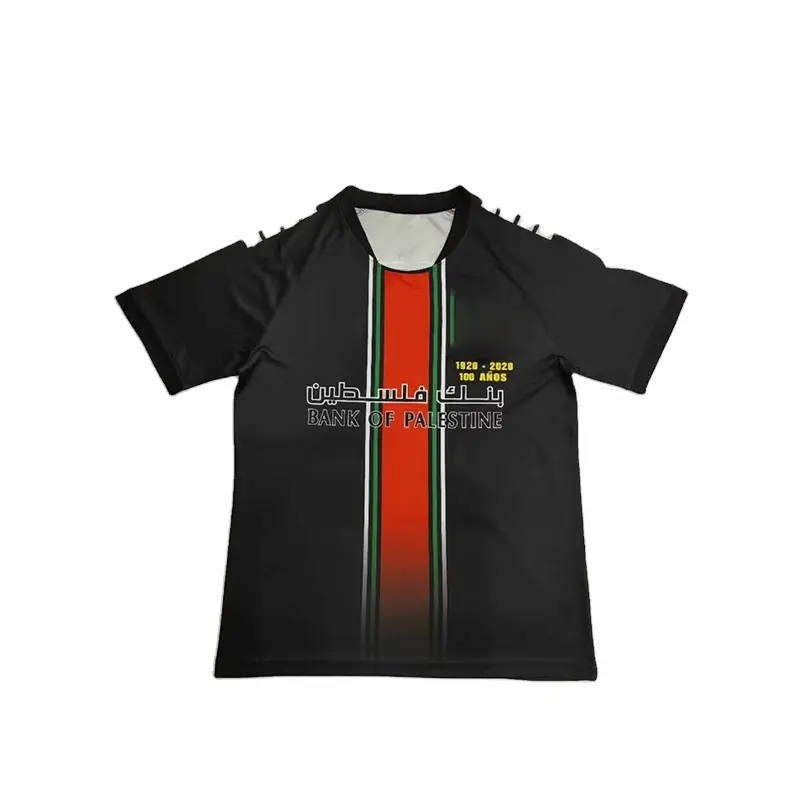 Personnalisé 2023 2024 Palestine Home Chemises noires Palestinian Soccer Football T-Shirt Jersey