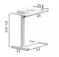 Table basse de chevet mobile en métal avec roulettes cachées Table d'appoint de canapé facile à ranger pour ordinateurs