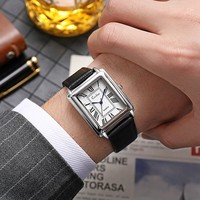 Montre à quartz rectangulaire de créateur de mode 2026 pour homme, bracelet en cuir décontracté, montre-bracelet de luxe pour affaires, Relogio Masculino