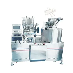 High Productivity PLA Drinking Straw Packaging Machinery Individual 3 Side Seal Packing Machine For Small Business