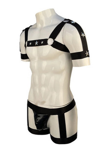 Ensemble de harnais de bondage sexy pour hommes, harnais de poitrine en polyester élastique, sangles pour hommes, costume gay, lingerie pour jeux nocturnes - Product Image 2
