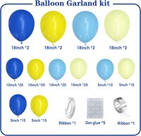 Kit de guirlande de ballons pastel bleu jaune citron Citron Baby Shower Décorations de fête d'anniversaire de mariage
