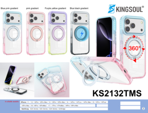เคสโทรศัพท์กันกระแทกกันน้ำแบบแม่เหล็ก TPU+PC+TPE ระดับพรีเมียม สำหรับ 17 18 Pro Max พร้อมขาตั้งโลหะ 360 องศา รองรับการชาร์จไร้สาย - Product Image 1