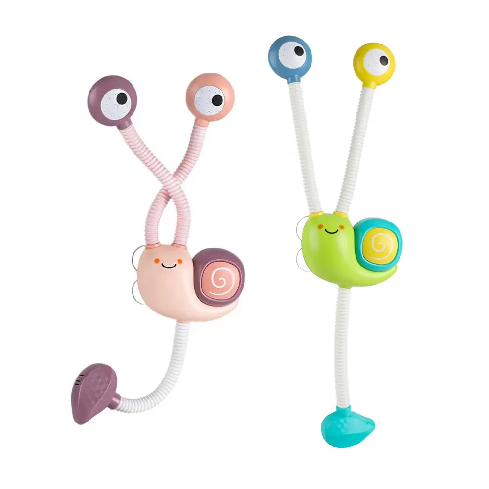 Douche de bain pour bébé, bec de pompe à eau d'escargot de dessin animé, robinet de baignoire pour bébé, jouets de bain, double arroseur d'eau pour enfants