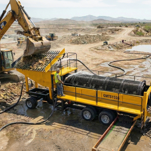 Mobile Trommel-Goldaufbereitungsanlage ohne Chemikalien Goldraffinerie-Anlage Verarbeitung - Product Image 1