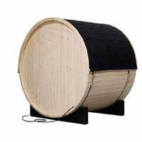 Harga Pabrik Ruang Sauna Kayu Solid Luar Ruangan Ruang Sauna Tradisional Finlandia Dengan Tungku Sauna Elektrik