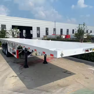 รถพ่วงพื้นเรียบ3 4 5เพลา40ft รถกึ่งพ่วงโครงรถ53ft 50ft 50ตัน - Product Image 3