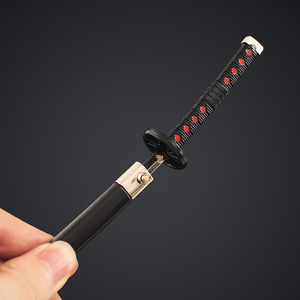 Épée en alliage Demon Slayer en gros, jouet, 26 cm, couteau de samouraï en métal Nichirin de <span class=keywords><strong>Tanjiro</strong></span> Kamado, porte-clés, <span class=keywords><strong>petit</strong></span> ornement, cadeau - Product Image 3