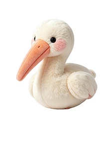 Peluche de Ibis Crestado, Peluche de Animal Raro Personalizado, Muñeco de Peluche de Zoológico, Regalo de Recuerdo, Venta al por Mayor - Product Image 1