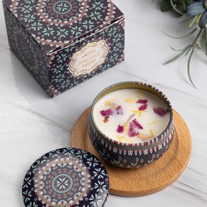Vela Aromática de Cera de Soya Ecológica Popular Source, Hecha a Mano con Flores Secas, Fragancia sin Humo, Regalo Romántico - Product Image 4