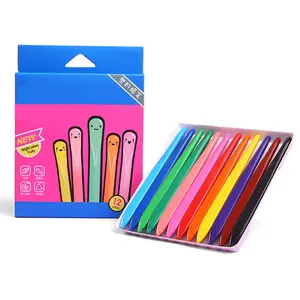6/12/24/36 Pcs Triangular Crayons Safe Non-toxic Triangular Colouring Pencil Gift For Students Kids Children School Stationery S
