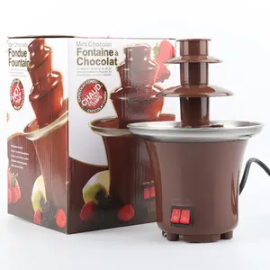 Jual Mini Elektrik 3-Tier Tiga Lapis Desain Kreatif Air Mancur Cokelat Mencair dan Memanaskan Mesin Hot Pot