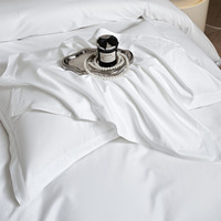 Nouvelle drap-housse d'hôtel personnalisable en coton tissé uni 100% haute densité, avec bande décorative pour gîte