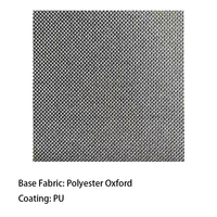 Pour tentes événementielles et décors de scène, tissu Oxford en polyester CMT ignifuge CPAI 84 noir 500Dx500D avec revêtement PVC ou PU