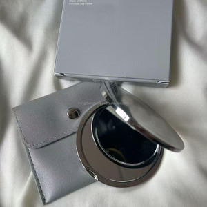 Kính lúp tròn siêu mỏng, di động, tiện dụng hàng ngày, độ phóng đại 1X/2X, màu bạc, nhỏ gọn, gương trang điểm gấp gọn bằng kim loại - Product Image 4