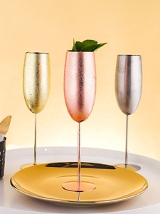 Copas <span class=keywords><strong>de</strong></span> vino <span class=keywords><strong>de</strong></span> <span class=keywords><strong>metal</strong></span> con logotipo personalizado, <span class=keywords><strong>flauta</strong></span> <span class=keywords><strong>de</strong></span> acero inoxidable <span class=keywords><strong>de</strong></span> 270ml, chapada en cobre, oro, plata, vino tinto, Copas <span class=keywords><strong>de</strong></span> champán con tallo largo - Product Image 4