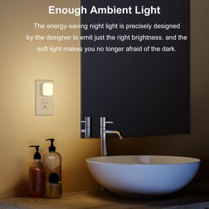Mini Square LED Night <b>Light</b> with Dusk to Dawn Sensor, <b>Plug</b>-<b>in</b> Indoor Lamp 0.5w US JP <b>Plug</b>, OEM Custom Color Temperature - Product Image 4