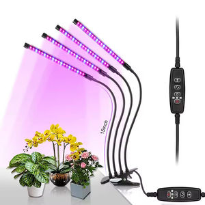 Lámpara LED de Espectro Completo para Cultivo de Plantas con Control Remoto de Cuatro Cabezas, Luz Roja Lejana para Floración y Crecimiento, Clasificación IP44, Construcción de Aleación de Aluminio - Product Image 6