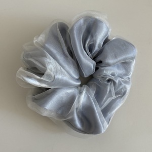 Bandeau coréen double couche en tissu pêche pour femme, accessoire de cheveux pour queue de cheval nouée - Product Image 3