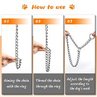 Collier de dressage pour chien classique tactique en acier inoxydable massif, réglable, anti-traction