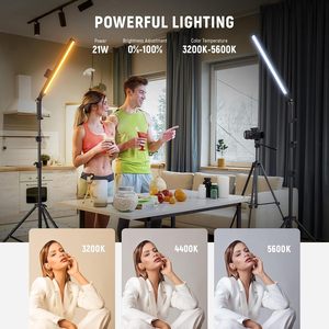 <span class=keywords><strong>NEEWER</strong></span> Lot de <span class=keywords><strong>2</strong></span> bâtons lumineux LED portables améliorés et kit télécommande <span class=keywords><strong>2</strong></span>.4G avec supports/filtres/sac de transport - Product Image 2