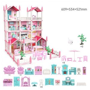 Maison de poupée Brunei de 18 pouces avec accessoires et meubles complets, incluant un réfrigérateur, jouets pour enfants et bébés, la maison de rêve des enfants - Product Image 4
