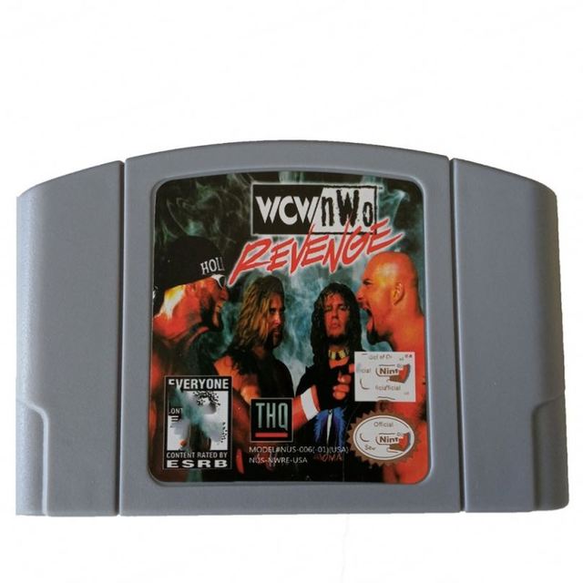 In Stock WCW/nWo Revenge & Wrestlemania 2000 High Quality for 64 N64 ABS Plastic Wrestling RPG Game Cards