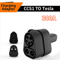 Adaptateur CCS1 vers Tesla 300A CE FCC, alimentation EV haute vitesse, protection IP55, UL94 V-0 ignifuge, connecteur de chargeur Tesla J1772