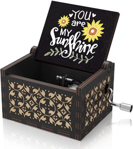 Venta al por mayor barato antiguo tallado Mini 18 nota personalizado Tune Eres mi sol manivela caja <span class=keywords><strong>de</strong></span> <span class=keywords><strong>música</strong></span> para regalos - Product Image 2
