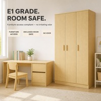 Panneau latéral de meuble en MDF mélaminé de qualité E1 de 12 mm, panneau de fibres standard pour armoire et placard
