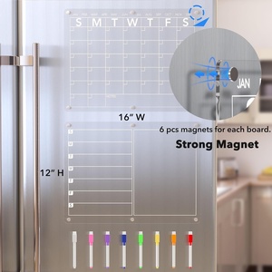Magnetic <strong>Plan</strong> Memo <strong>Fridge</strong> Sticker Strong Magnet Transparent Acrylic Calendar Whiteboard Dry Erase Board - Product Image 3