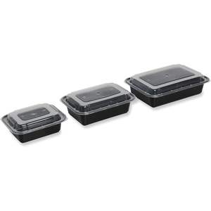 TORECT32 Envase de Plástico Desechable Negro/Transparente para Alimentos de 32 oz con Tapa 8.81 X 6.02 X 2.24 150/Caja - Product Image 4