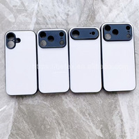 Coques de téléphone vierges en verre trempé TPU 2D pour sublimation, compatibles iPhone 17 Pro, 17 Air, 17 Pro Max, avec feuille de verre pour sublimation