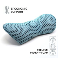 Coussin de soutien lombaire en mousse à mémoire de forme de haute qualité, personnalisé OEM, pour soulager les douleurs lombaires et de la taille, idéal pour les chaises de bureau et les sièges de voiture