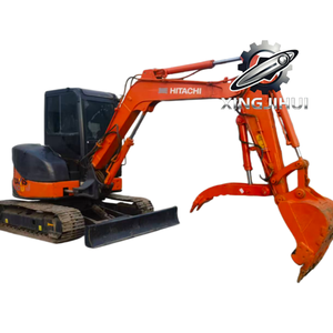 Excavatrice d'occasion Hitachi Zaxis50U, 5 tonnes, marque japonaise d'origine, moteur Yanmar, godet de 0,2 m, excavatrice d'occasion avec pince à griffes. - Product Image 1