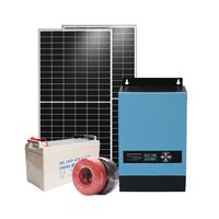 Système d'énergie solaire hybride de haute qualité 1KVA-7KVA onduleur hybride 3KW avec batterie au plomb
